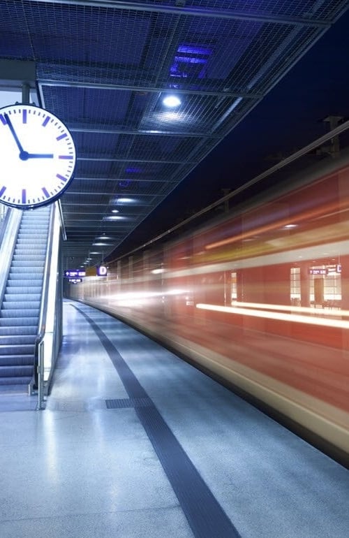 Train speeding by