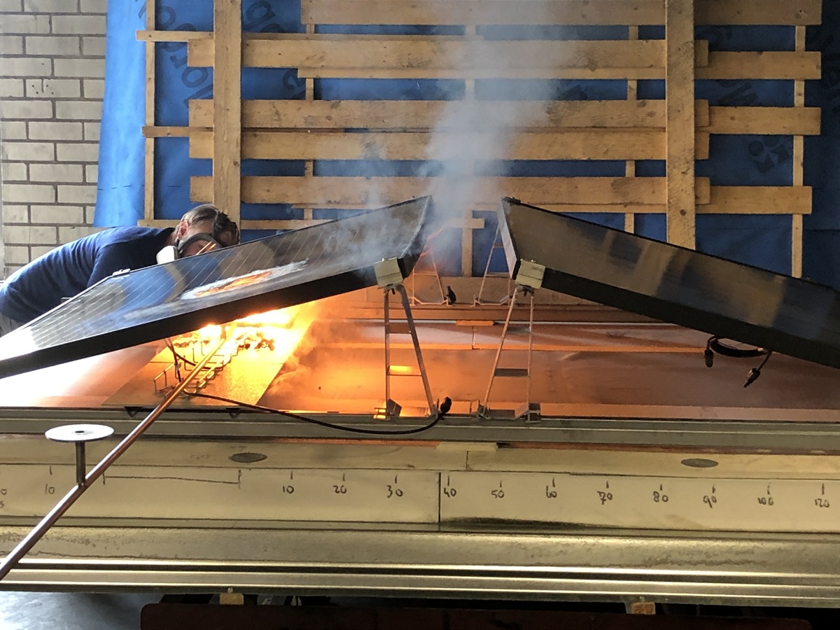 Brandproeven door Kiwa BDA Testing