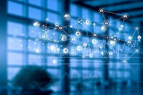 Een wolk van informatiebeveiliging iconen