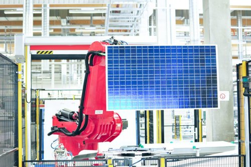 工厂光伏板